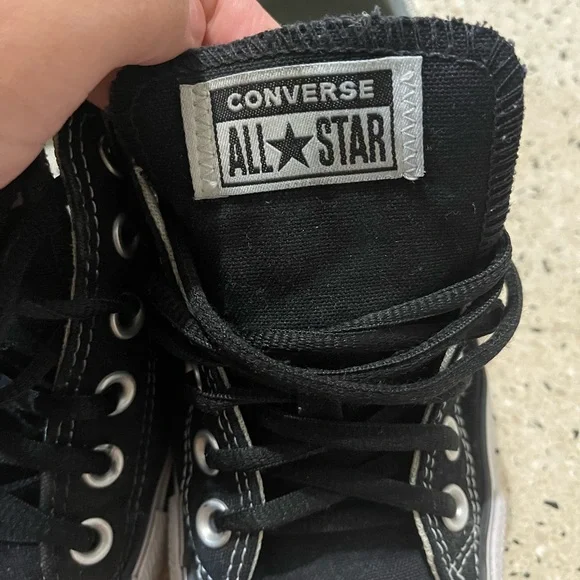 Converse All Star Black and White Sneakers - Picture 8 of 9